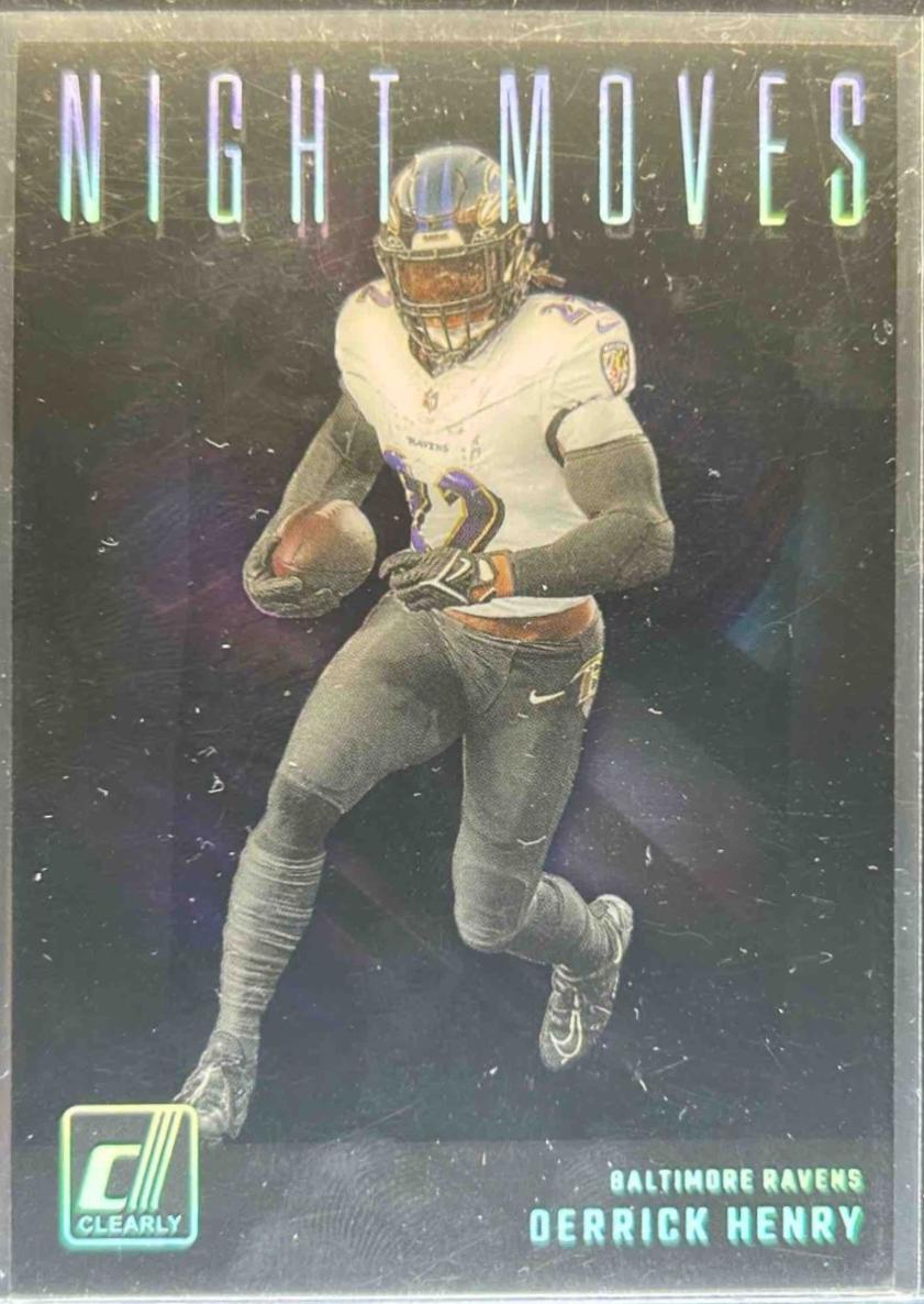 Derrick Henry #13 Football Cards 2024 Clearly Donruss Night Moves