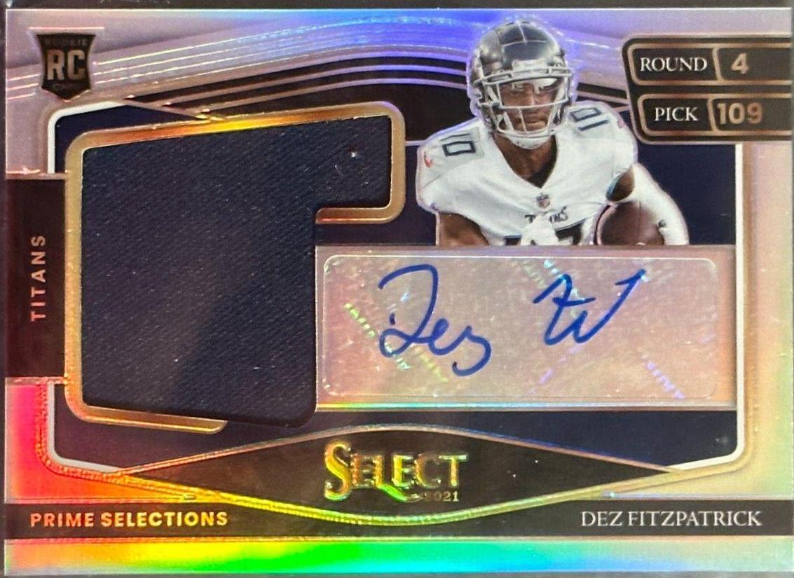 Dez Fitzpatrick #PS-DFI Football Cards 2021 Panini Select Prime Selections Signatures