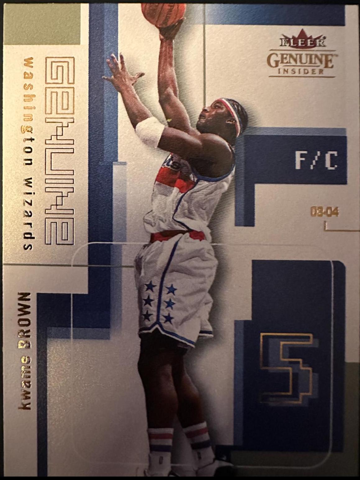 Kwame Brown #7 Basketball Cards 2003 Fleer Genuine Insider