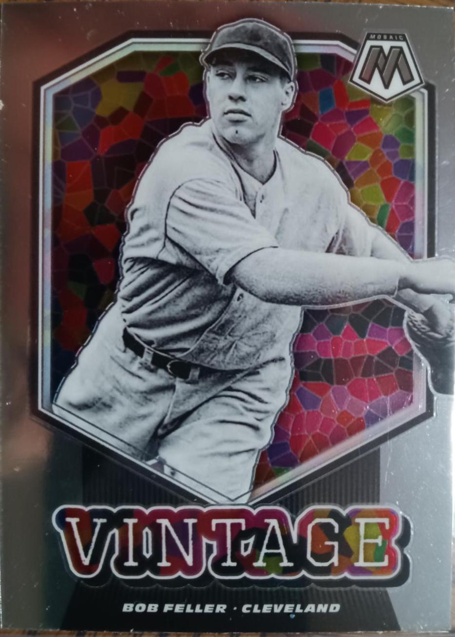 Bob Feller #V12 Baseball Cards 2021 Panini Mosaic Vintage