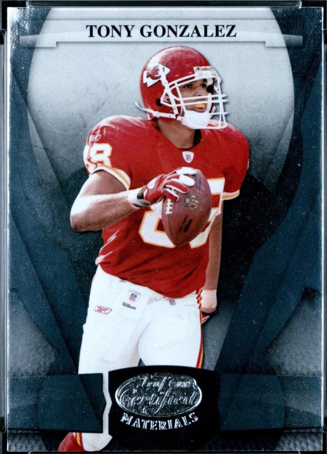 Tony Gonzalez #70 2008 Leaf Certified Materials Football