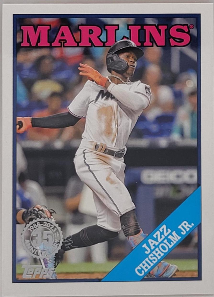 Jazz Chisholm Jr. #T88-77 Baseball Cards 2023 Topps Silver Pack 1988 35th Anniversary