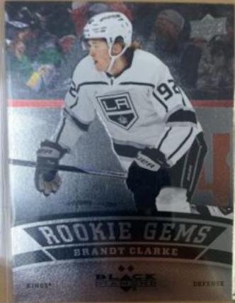 Brandt Clarke #RG-BC Hockey Cards 2022 Upper Deck Black Diamond Rookie Gems