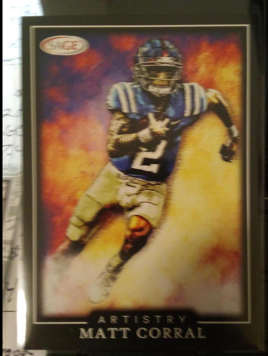 Matt Corral #ART-MC Football Cards 2022 Sage Hit Artistry