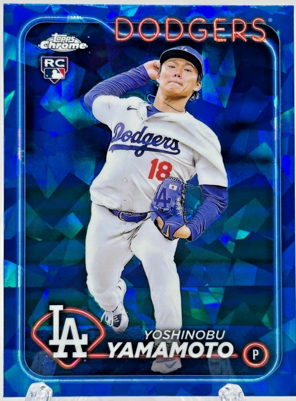 Yoshinobu Yamamoto #553 Baseball Cards 2024 Topps Chrome Sapphire