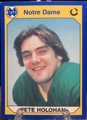 Pete Holohan #44 Football Cards 1990 Notre Dame Collegiate Collection