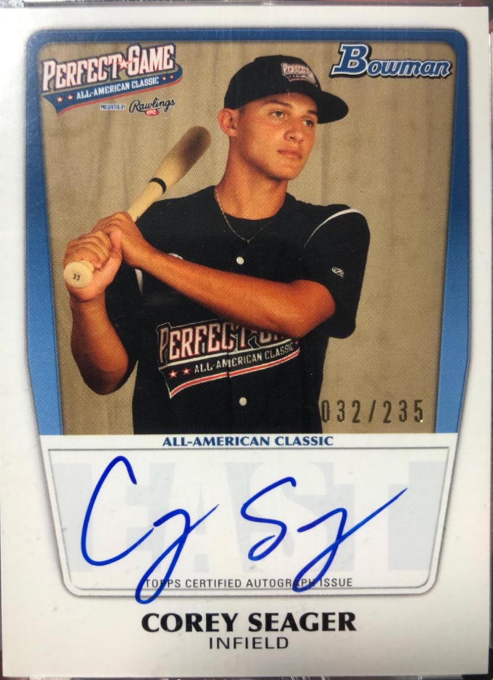 Corey Seager #AAC-CSE Baseball Cards 2011 Bowman Perfect Game All American Classic Autographs