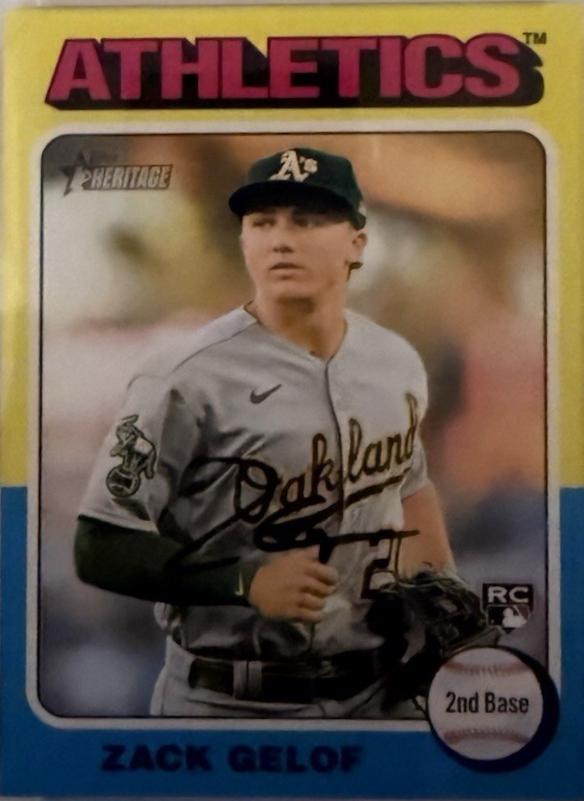 Zack Gelof #346 Baseball Cards 2024 Topps Heritage Color Swap