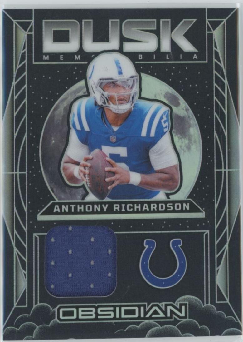 Anthony Richardson #DM-ARN Football Cards 2024 Panini Obsidian Dusk Memorabilia