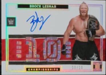 Brock Lesnar Wrestling Cards 2022 Panini Impeccable WWE Championship Debut Autographs