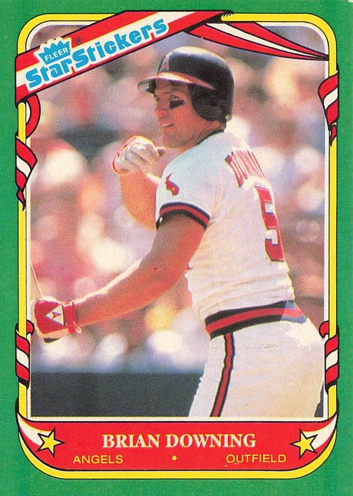 Brian Downing #35 Baseball Cards 1987 Fleer Star Stickers