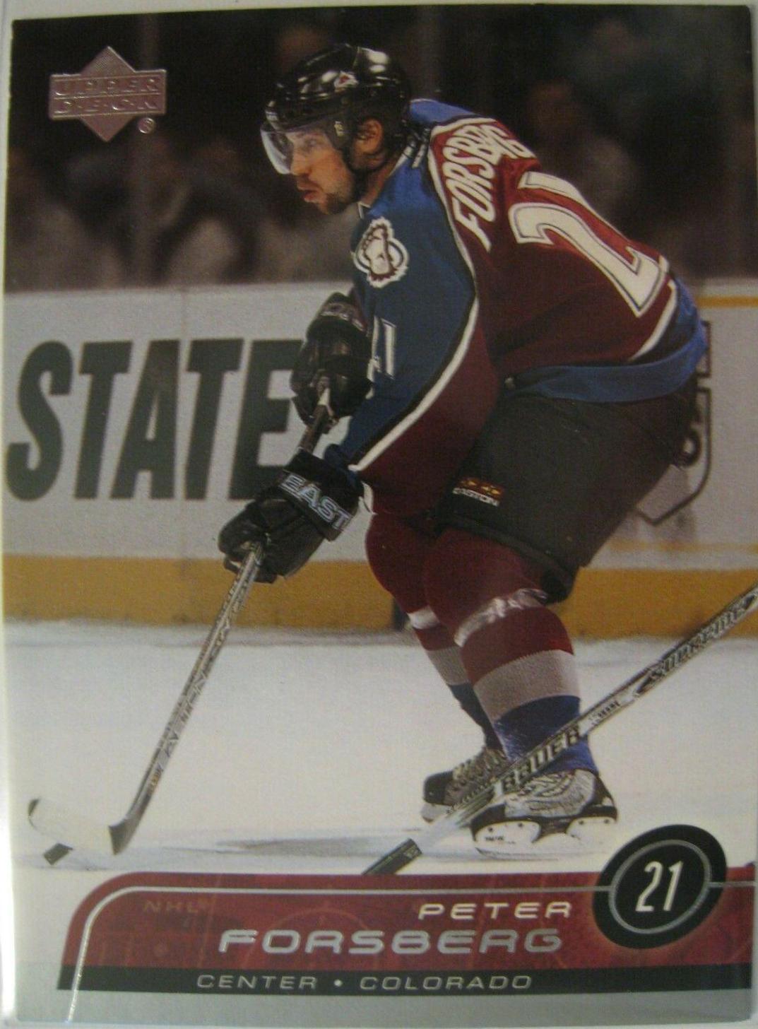 Peter Forsberg #48 Hockey Cards 2002 Upper Deck
