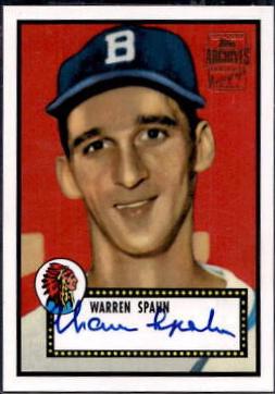 Warren Spahn #31 Baseball Cards 2001 Topps Archives Autographs