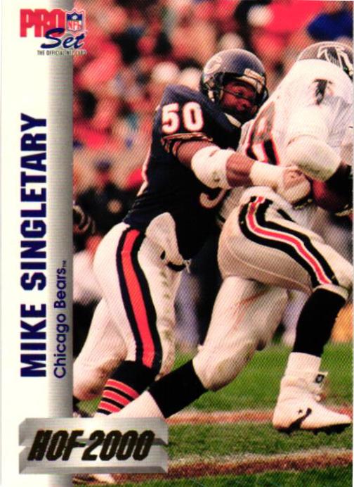 Mike Singletary #9 Football Cards 1992 Pro Set HOF 2000