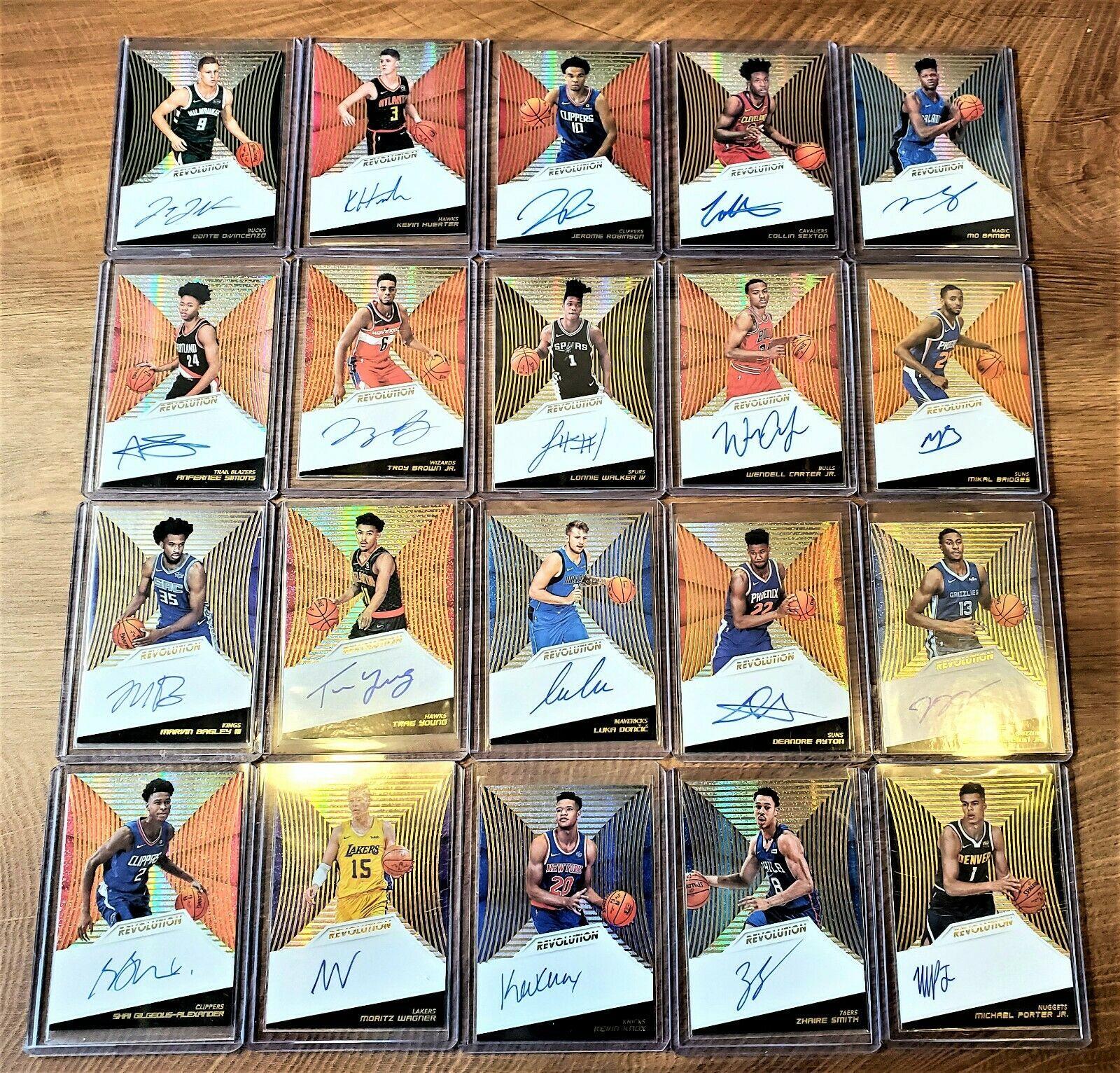 Complete Set Basketball Cards 2018 Panini Revolution Rookie Autographs