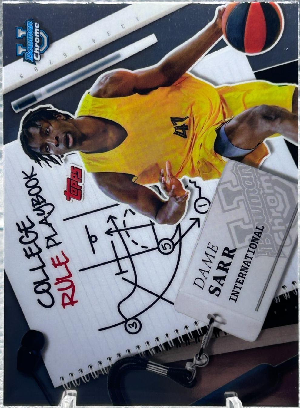 Dame Sarr #CRP-18 Basketball Cards 2024 Bowman Chrome University College Rule Playbook