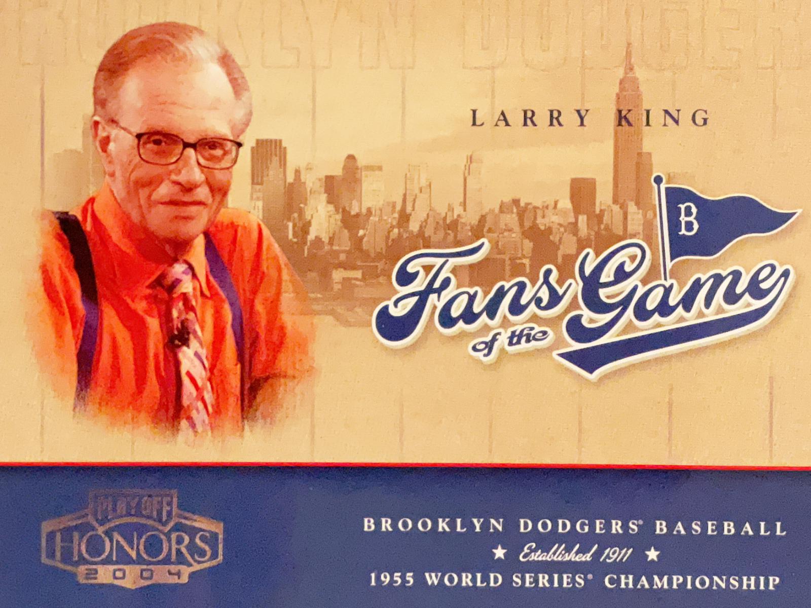 Larry King #255FG-5 Baseball Cards 2004 Donruss Playoff Fans of Game Hawaii