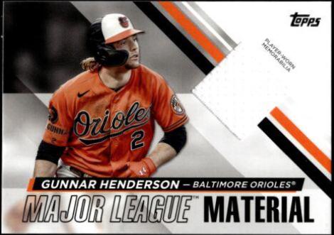 Gunnar Henderson #MLM2-GH Baseball Cards 2024 Topps Major League Material