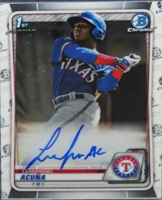 Luisangel Acuna #CPA-LA Baseball Cards 2020 Bowman Chrome Prospects Autograph