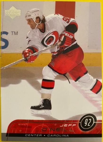 Jeff O'Neill #34 Hockey Cards 2002 Upper Deck