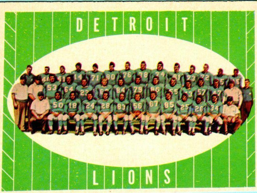 Detroit Lions #37 Football Cards 1961 Topps