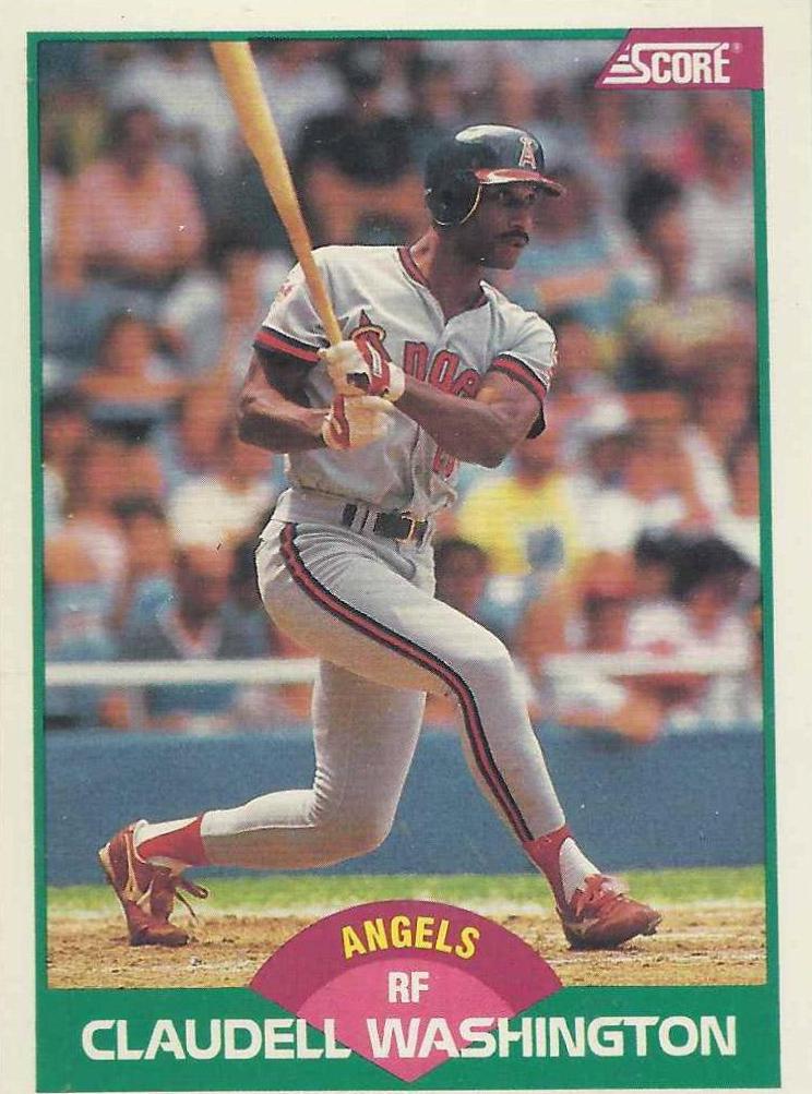 Claudell Washington #10T Baseball Cards 1989 Score Traded