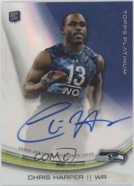 Chris Harper #A-CHA Football Cards 2013 Topps Platinum Autograph