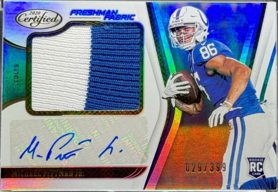 michael pittman jr #222 Basketball Cards 2020 Panini Certified Freshman Fabric Signatures