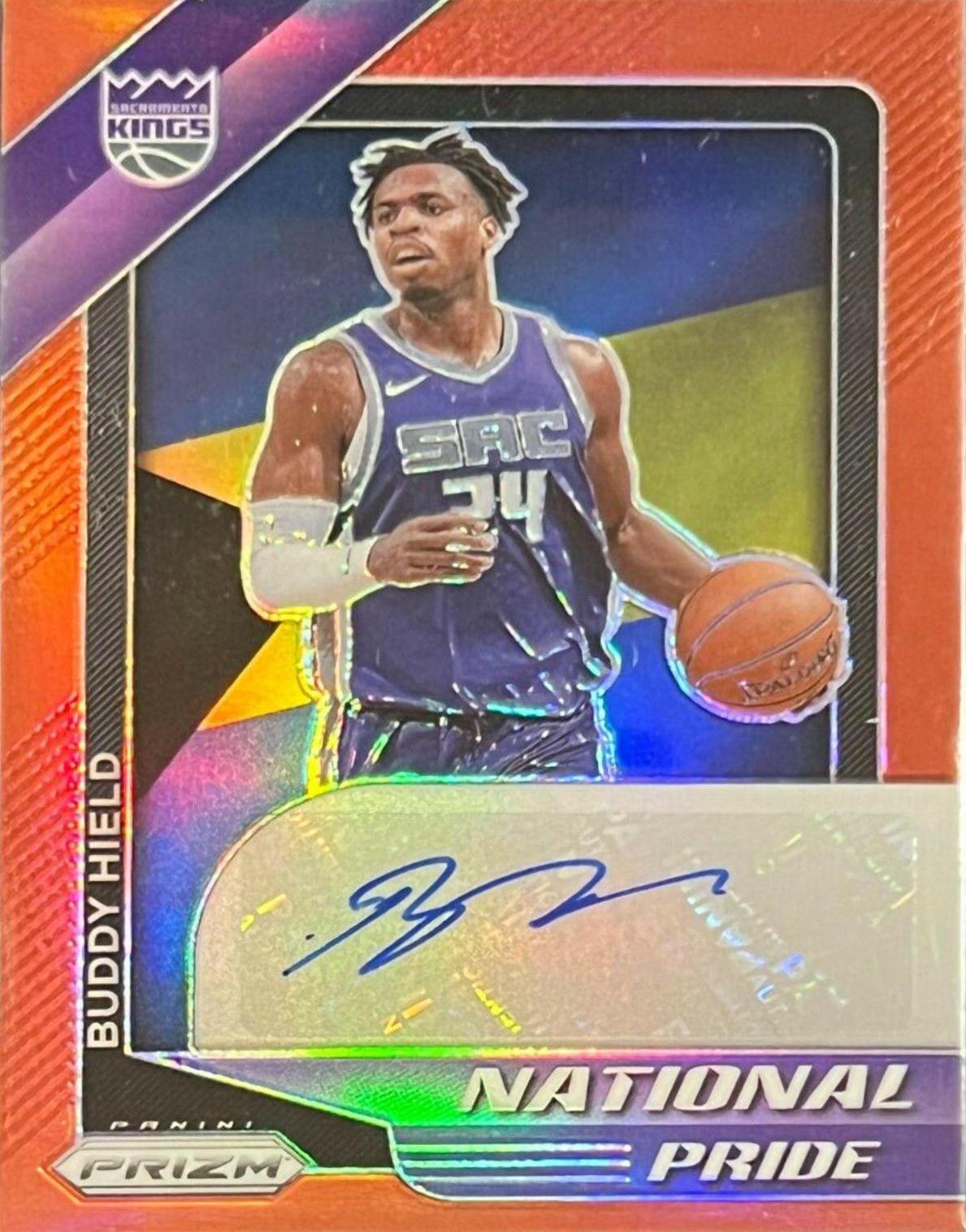 Buddy Hield #NPS-BDH Basketball Cards 2020 Panini Chronicles National Pride Signatures