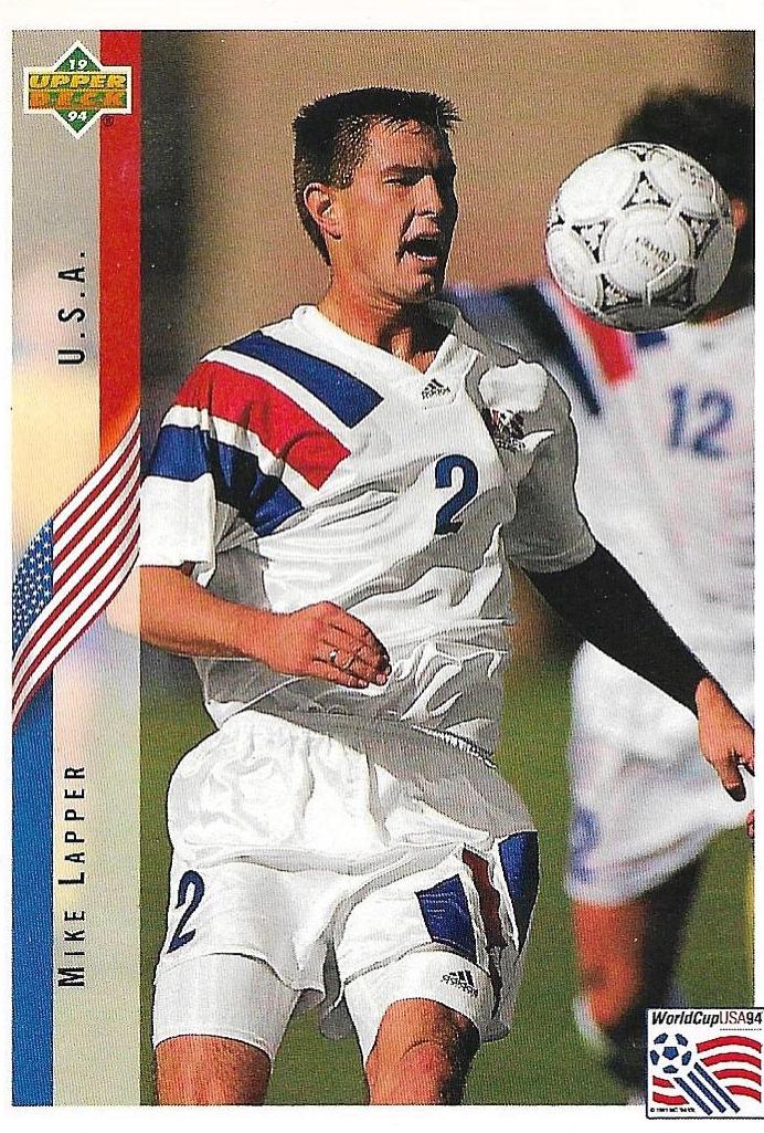 Mike Lapper #28 Soccer Cards 1994 Upper Deck World Cup Soccer