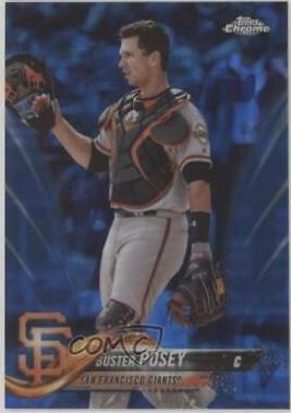 Buster Posey #250 Baseball Cards 2018 Topps Chrome Sapphire