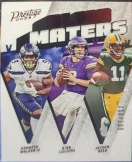 Jayden Reed, Kenneth Walker III, Kirk Cousins