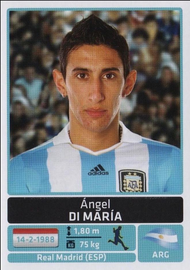 Angel Di Maria #35 Soccer Cards 2011 Panini Copa America Argentina Sticker