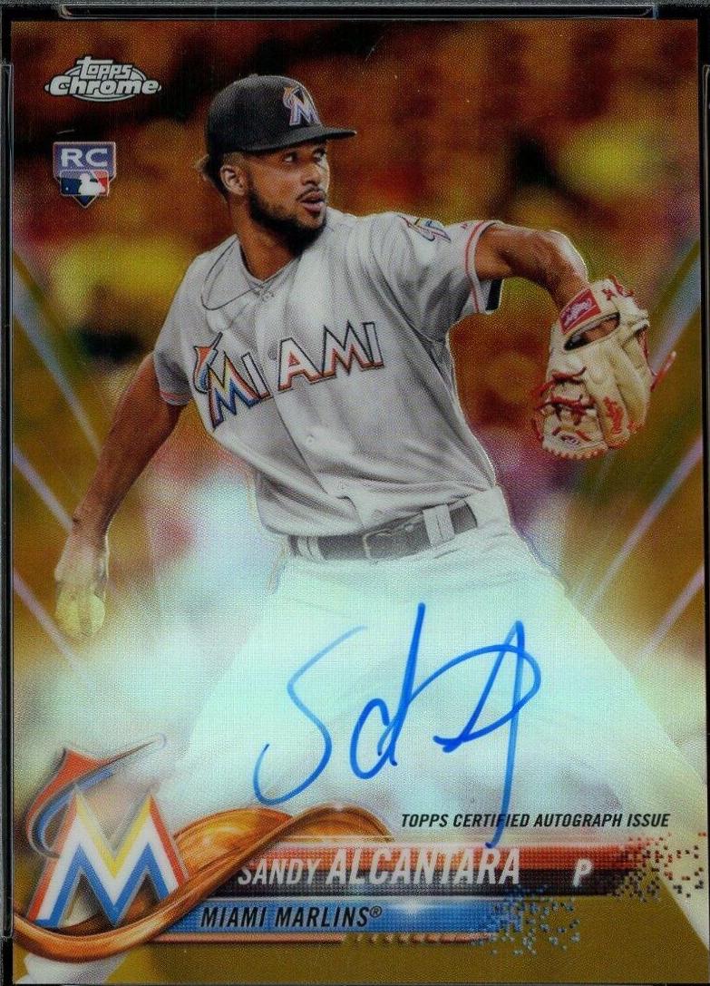 Sandy Alcantara [Gold Wave Refractor] #RA-SA