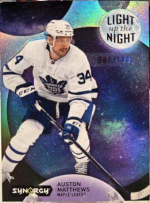 Auston Matthews #LN-AM Hockey Cards 2022 Upper Deck Synergy Light Up The Night