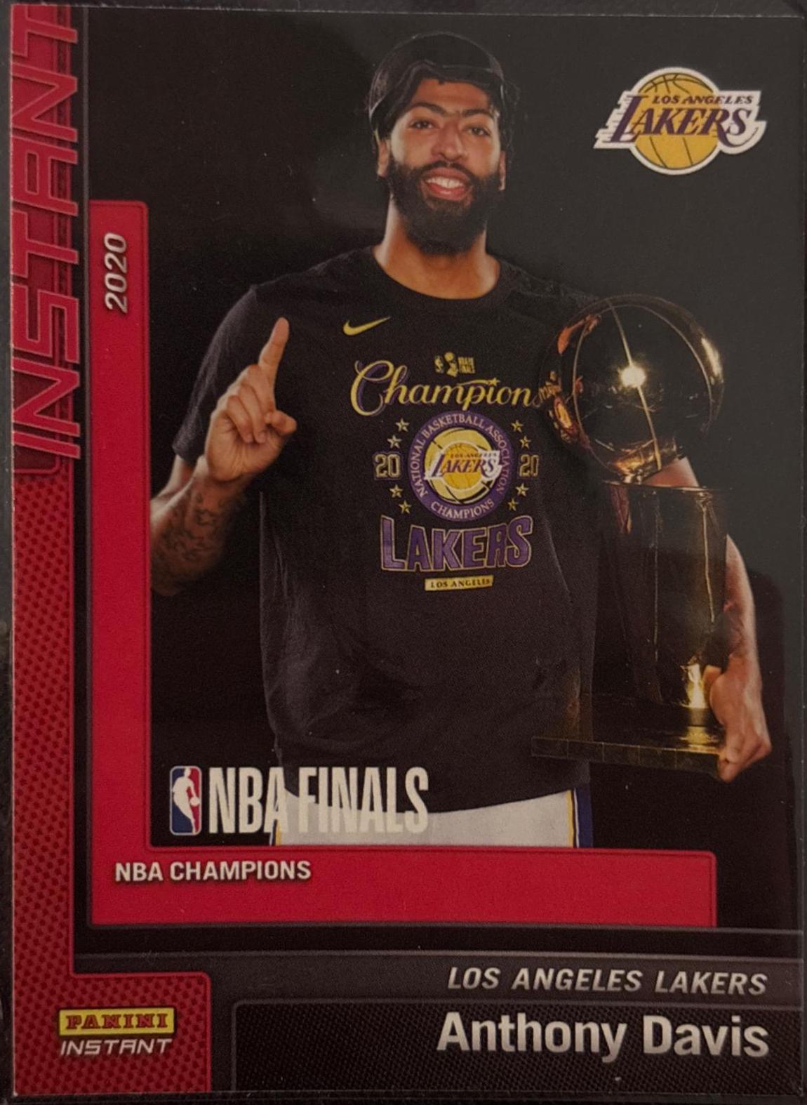 Anthony Davis #8 Basketball Cards 2019 Panini Instant Lakers NBA Champions