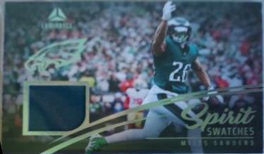 Miles Sanders #SS-10 Football Cards 2023 Panini Luminance Spirit Swatches