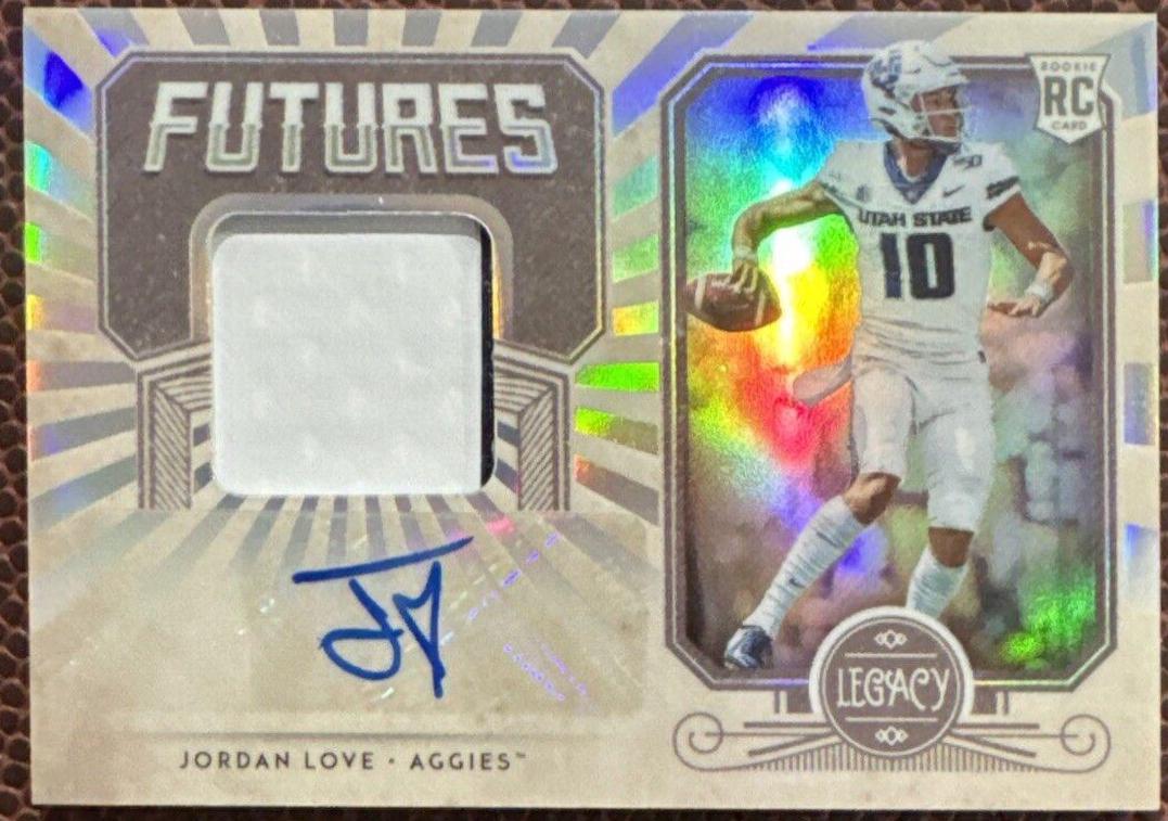 Jordan Love #FP-JL Football Cards 2020 Panini Legacy Futures Patch Autographs