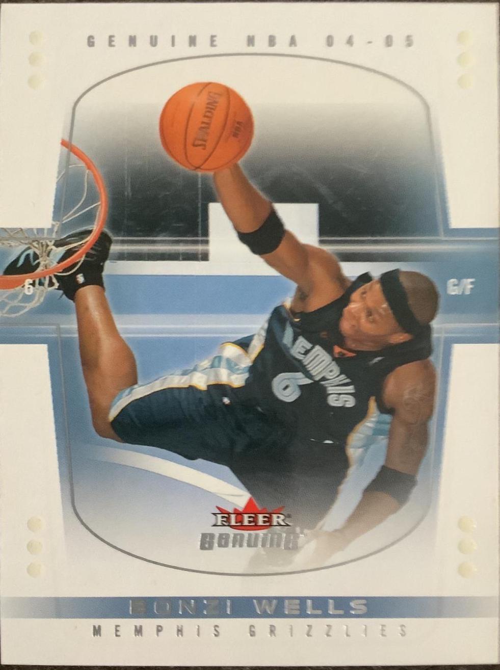 Bonzi Wells #5 Basketball Cards 2004 Fleer Genuine