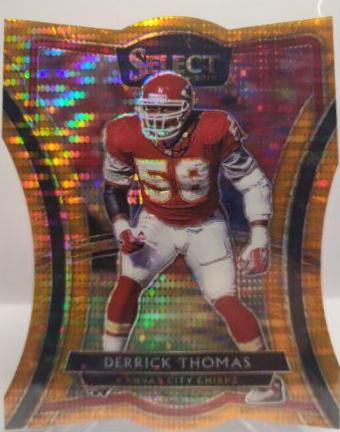 Derrick Thomas [Die Cut Orange Pulsar Prizm] #121
