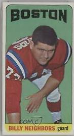 Billy Neighbors #15 Football Cards 1965 Topps