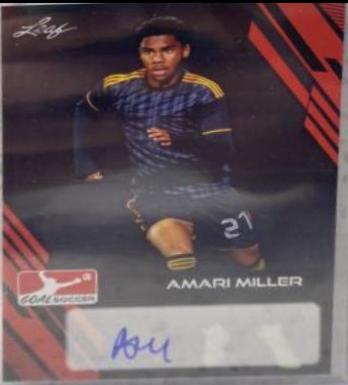 Amari Miller #BA-AM2 Soccer Cards 2023 Leaf Goal Autographs