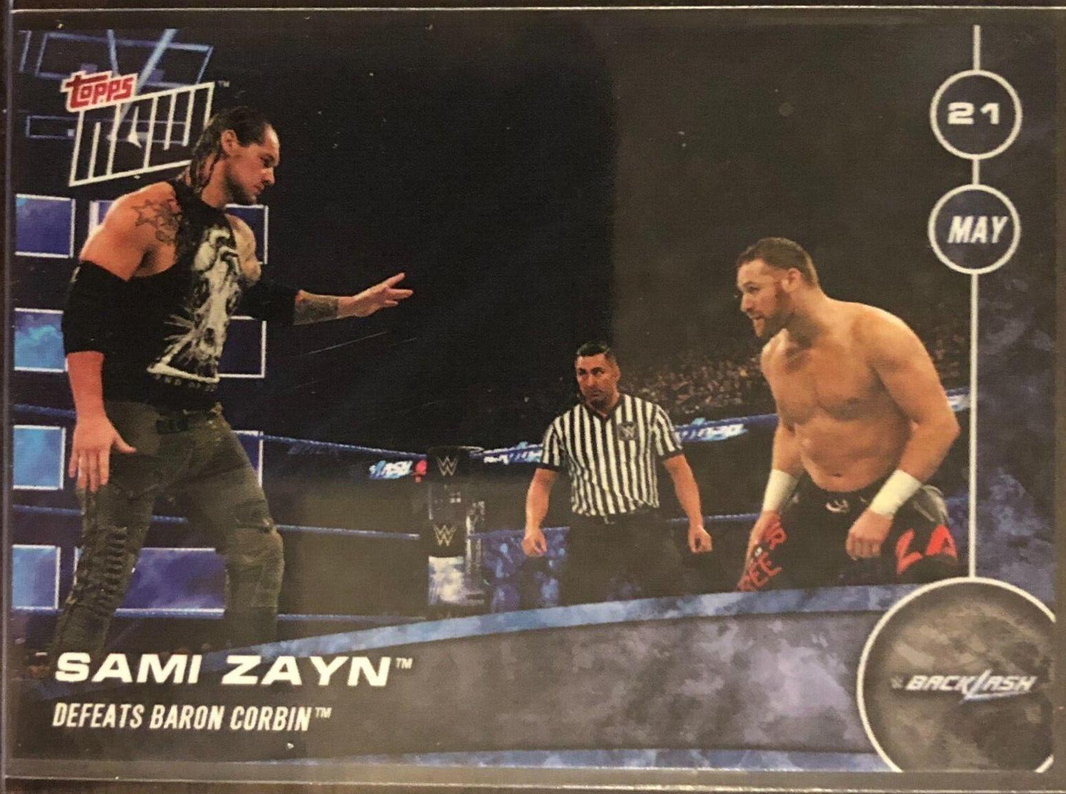 Sami Zayn #96 Wrestling Cards 2017 Topps Now WWE