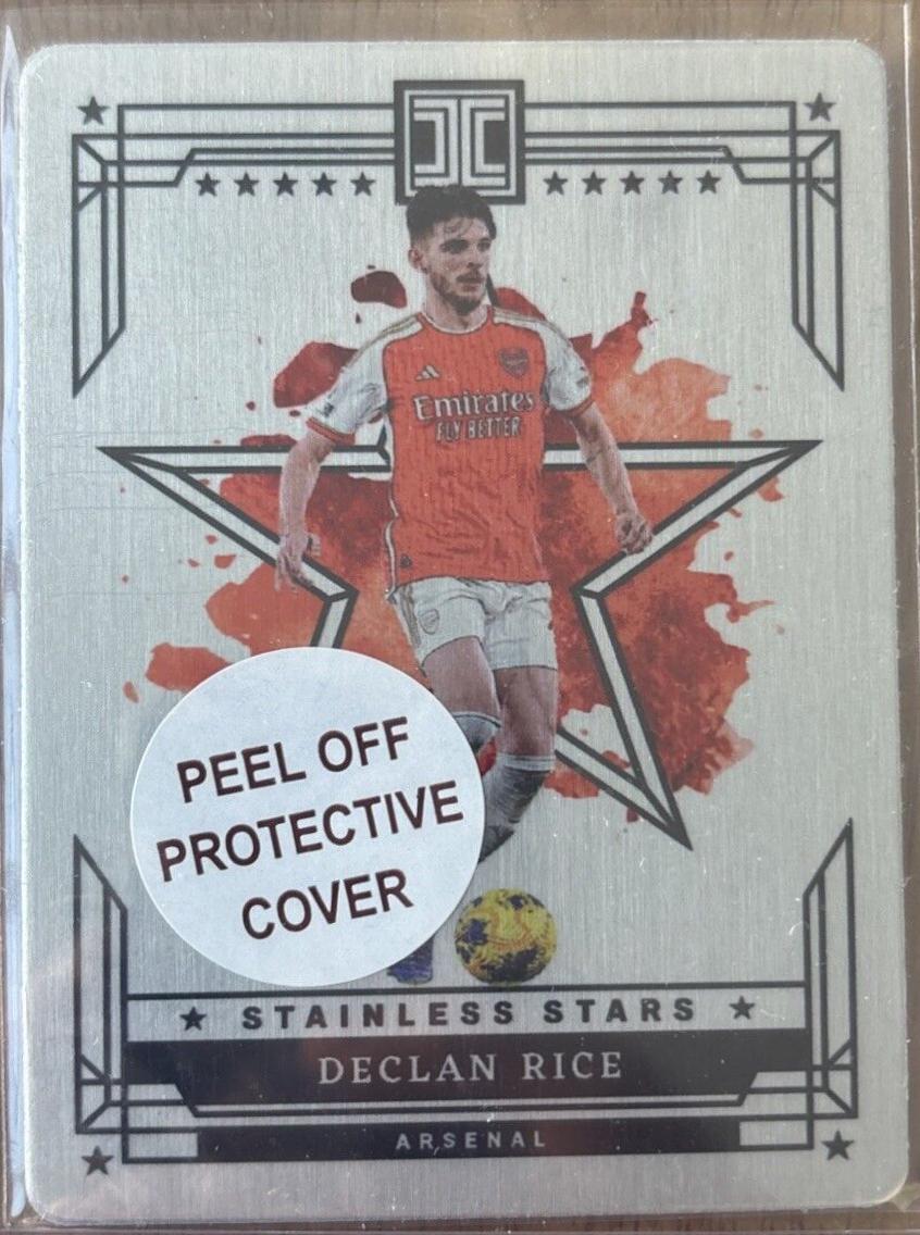 Declan Rice #35 Soccer Cards 2023 Panini Impeccable Premier League Stainless Stars