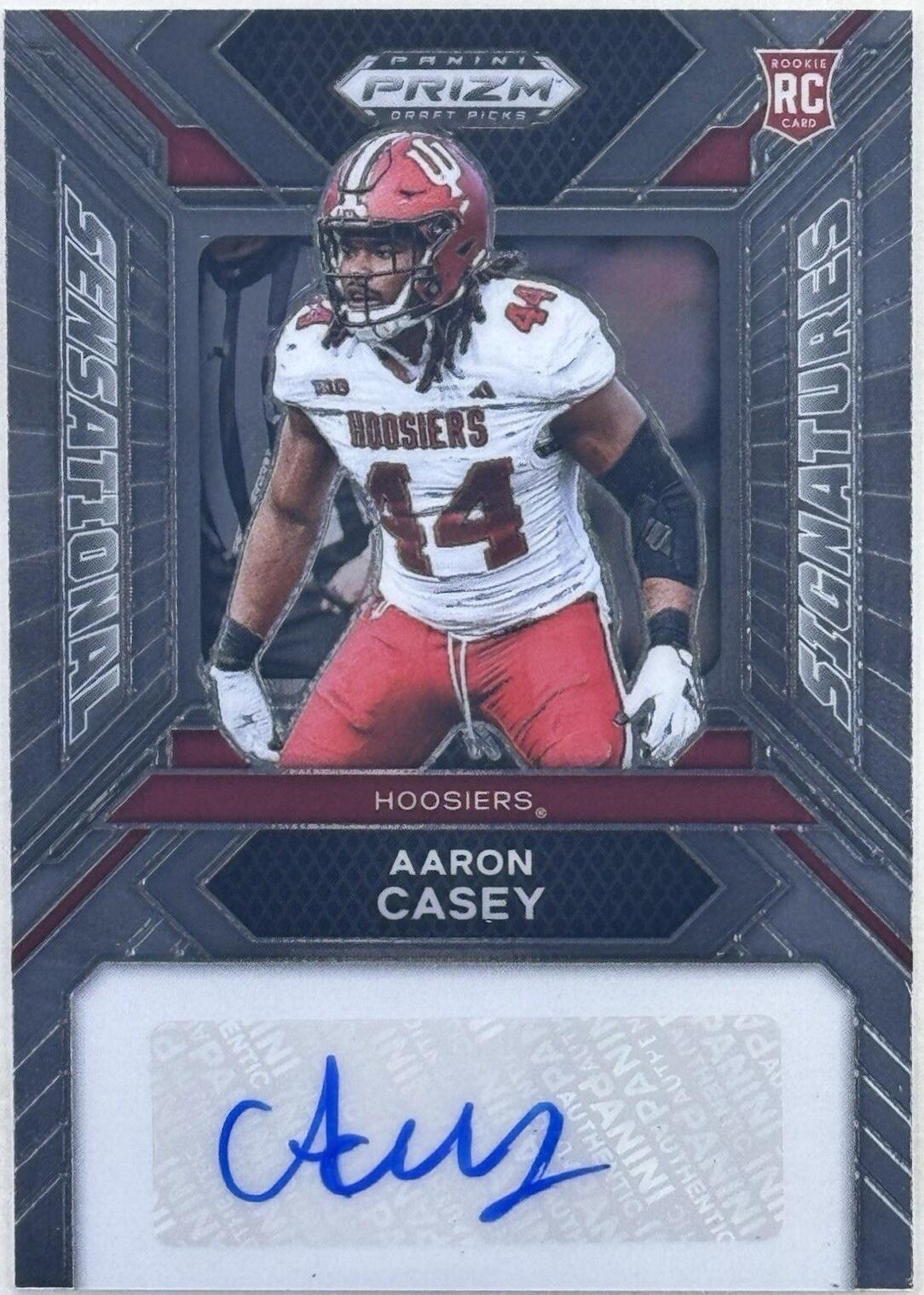 Aaron Casey #SS-ACY Football Cards 2024 Panini Prizm Draft Picks Sensational Signatures