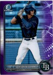 Carson Williams [Purple Refractor] #BDC-14 Baseball Cards 2022 Bowman Draft Chrome Prices