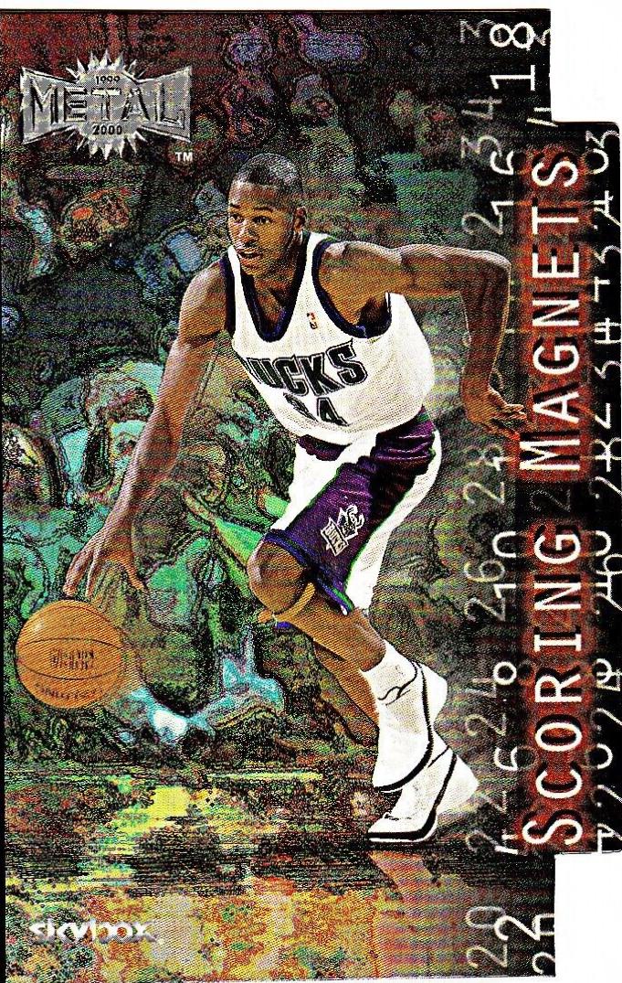 Ray Allen #4 Basketball Cards 1999 Metal Scoring Magnets