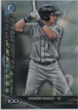 Brendan Rodgers #BTP-12 Baseball Cards 2017 Bowman Scouts' Top 100