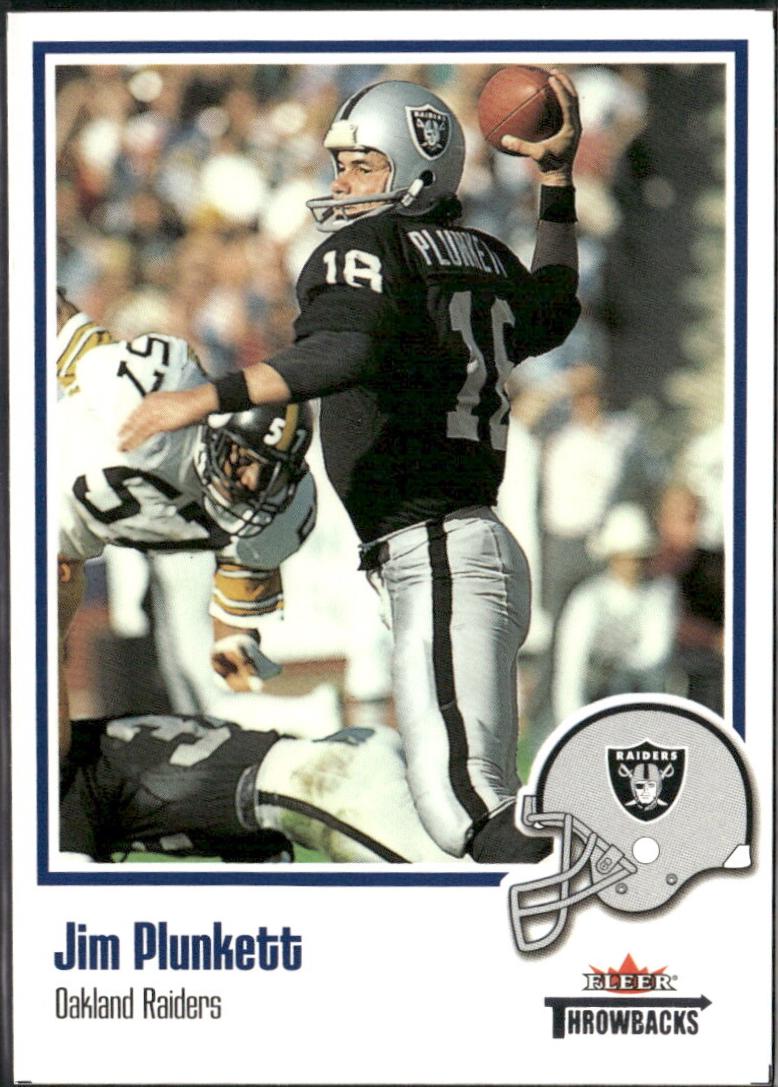 Jim Plunkett #15 Football Cards 2002 Fleer Throwbacks