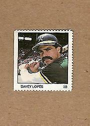 Davey Lopes Baseball Cards 1983 Fleer Stamps